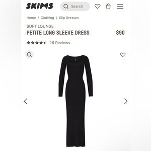 SKIMS Petite Long Sleeve dress